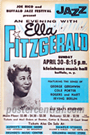 Ella Fitzgerald concert poster